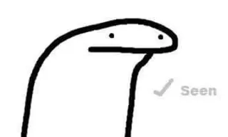 ❕ Seen florkofcows, meme, visto, tilde whatsapp sticker
