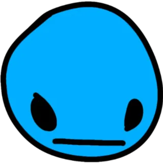 😥 abstrakcja, niebieski, minimalistyczny, postać, plama, prosty telegram sticker