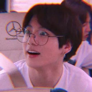 🦋 hombre, gafas, coreano, retrato, asiático telegram sticker