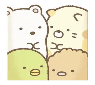 🍐 милые, животные, каваий, sumikko gurashi, мультфильм, персонаж whatsapp sticker