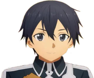 😊 Kirito Sword Art Online anime, manga, character, sword art online, kirito telegram sticker