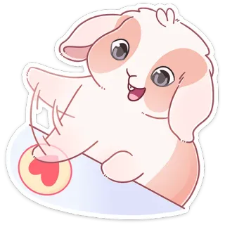 👍 coelho, coelhinho, fofo, kawaii, animal, adesivo whatsapp sticker
