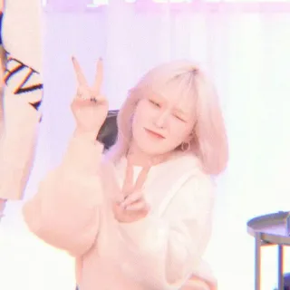 🏹 símbolo paz, K-pop, mujer, chica, retrato, lindo whatsapp sticker