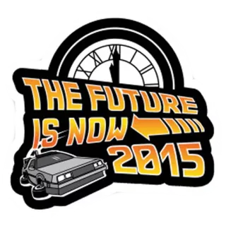 🚖 Back to the Future THE FUTURE IS NOW 2015 Назад в будущее, Делориан, будущее, фильм, 2015, путешествие во времени telegram sticker