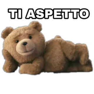 😘 Ted TI ASPETTO テッド, テディベア, 面白い, 映画, 待機, イタリア語 telegram sticker