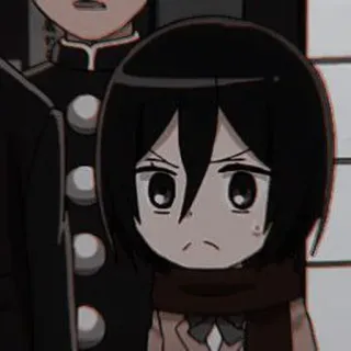 🀄 Mikasa Ackerman Attack on Titan Anime, Manga, Chibi, Mikasa, L'Attaque des Titans telegram sticker
