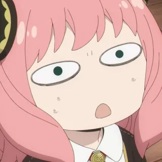 😵‍💫 Anya Forger Spy × Family Anya Forger, Anime, Spy × Family, Sticker, Lustiges Gesicht, Cartoon whatsapp sticker