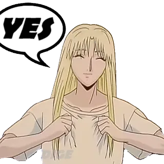 👍 YES anime, cartoon, yes, affirmative, positive telegram sticker