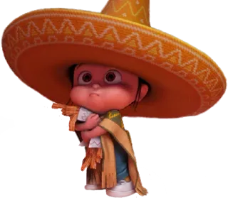 😗 Agnes Despicable Me Agnes, Ich einfach unverbesserlich, Sombrero, Cartoonfigur, Animation telegram sticker