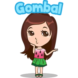 😐 Gombal Desenho animado, Menina, Fofo, Melancia, Cantada telegram sticker