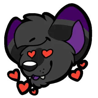 😍 Furry, Amor, Animal, Coração, Assexual, Orgulho telegram sticker