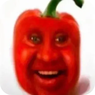 😄 pepper, red pepper, vegetable, funny face, surreal, meme, food telegram sticker