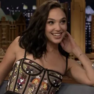 😏 Gal Gadot actress, celebrity, woman, portrait, smile telegram sticker