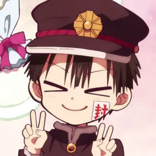 🕊 Hanako-kun Toilet-bound Hanako-kun anime, manga, cartoon, character, cute, smiling, fanart telegram sticker