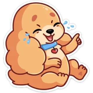 😂 Hund, süß, fröhlich, Cartoon, Haustier, Tier telegram sticker