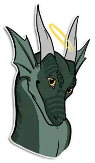 😇 dragão, fantasia, animal, criatura, mítico, anjo telegram sticker