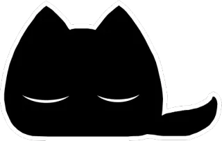 💤 Katze, Kätzchen, Tier, Haustier, Silhouette, Schlafend, Hauskatze telegram sticker