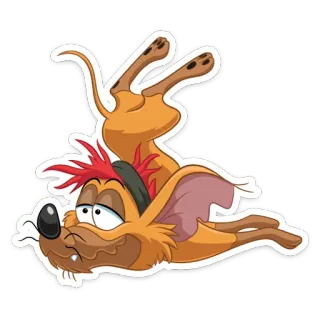 🤪 การ์ตูน, สุนัข, ตลก, สัตว์, ตัวละคร, ภาพประกอบ, สติกเกอร์ telegram sticker