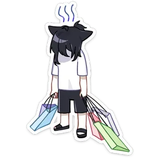 Мауси и Рен на каникулах @TgSticker telegram stickers