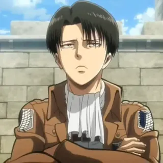 ⚔ Levi Ackerman Attack on Titan Anime, Tentara, Militer, Serius, Manga, Attack on Titan, Levi telegram sticker