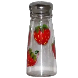 🫥 salt shaker, strawberry, kitchen, glass, tableware telegram sticker
