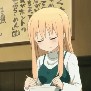 🍧 anime, girl, eating, food, cute telegram sticker