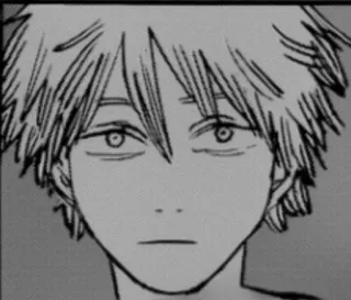 😐 anime, manga, portrait, expression, character, face telegram sticker