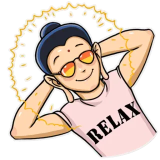 ☀ Buddha RELAX boeddha, ontspanning, meditatie, spiritueel, vrede, chillen telegram sticker