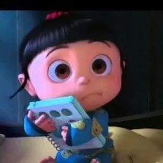 🤥 Agnes Despicable Me kartun, gadis, telepon, film, animasi, karakter telegram sticker