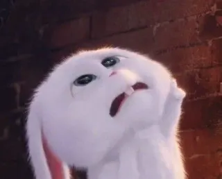 🐰 Snowball The Secret Life of Pets conejo, animal, dibujos animados, personaje, carácter telegram sticker