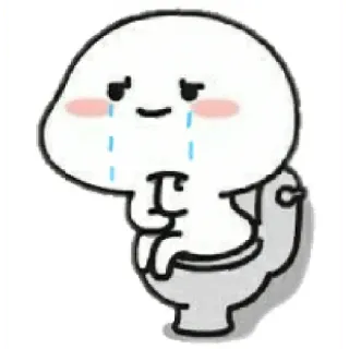 😀 crying, toilet, sad, cartoon telegram sticker