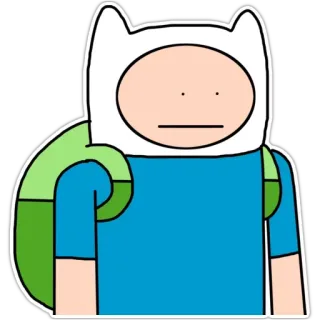 😐 Finn Adventure Time Cartoon, Adventure Time, Finn, sticker telegram sticker