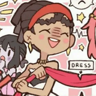 ☔️ DRESS fashion, dress, cartoon, character, sticker telegram sticker