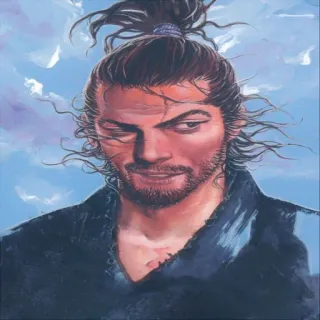 😏 Miyamoto Musashi Vagabond Samurai, Manga, Krijger, Musashi, Japans, Zwaard, Anime telegram sticker