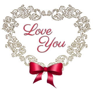 ❤ Love You любовь, сердце, романтика, день святого валентина, привет, орнамент telegram sticker