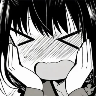 🕸️ 动漫, 漫画, 女孩, 震惊, 表情, 可爱 whatsapp sticker