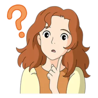 ❓ woman, thinking, question, anime telegram sticker