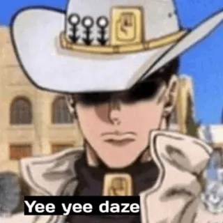 😂 Yee yee daze Cowboy, Hut, Spruch telegram sticker