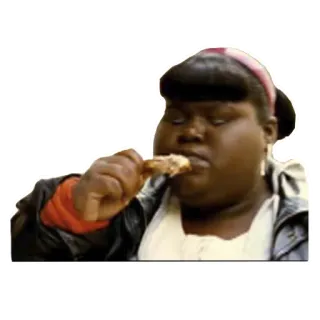 👊 mangiare, cibo, donna, pollo, fame telegram sticker