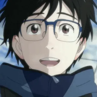 🍭 Yuri Katsuki Yuri on Ice Аниме, Фигурное катание, Катание на льду, Спортивное аниме, Yuri on Ice, Юрий Кацуки telegram sticker