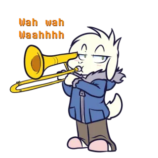 😏 Asriel Dreemurr Undertale Wah wah Waahhhh telegram sticker