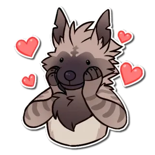 ❤️ pies, słodki, zwierzę, serca, miłość, szczeniak, ilustracja whatsapp sticker
