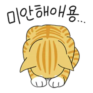 🐈 cat, hiding, cute, kawaii, orange, animal telegram sticker