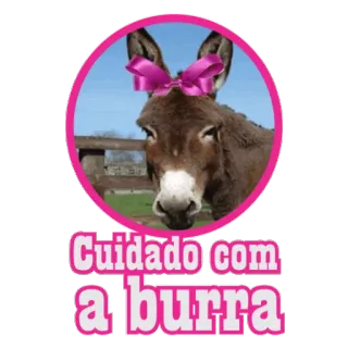 🐴 Cuidado com a burra keledai, hewan, pita, peringatan, burra telegram sticker