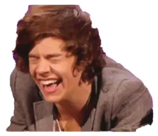 😂 Harry Styles laughing, happy, person, singer, celebrity, joy, smile telegram sticker