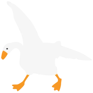 🙌 ガチョウ, 動物, 白, 鳥, 漫画 telegram sticker