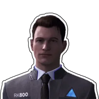 ☺️ Connor Detroit: Become Human RK800 android, RK800, Connor, Detroit: Become Human, video game, science fiction telegram sticker
