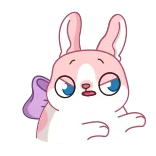 🤢 conejo, animal, lindo, dibujos animados, pegatina telegram sticker