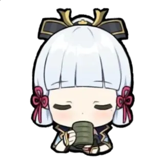 ⭐️ Ayaka Genshin Impact anime, chibi, cute, character, game, genshin impact, ayaka telegram sticker