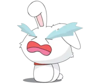 💫 哭泣, 伤心, 兔子, 兔兔, 情绪, 可爱, 卡通 telegram sticker